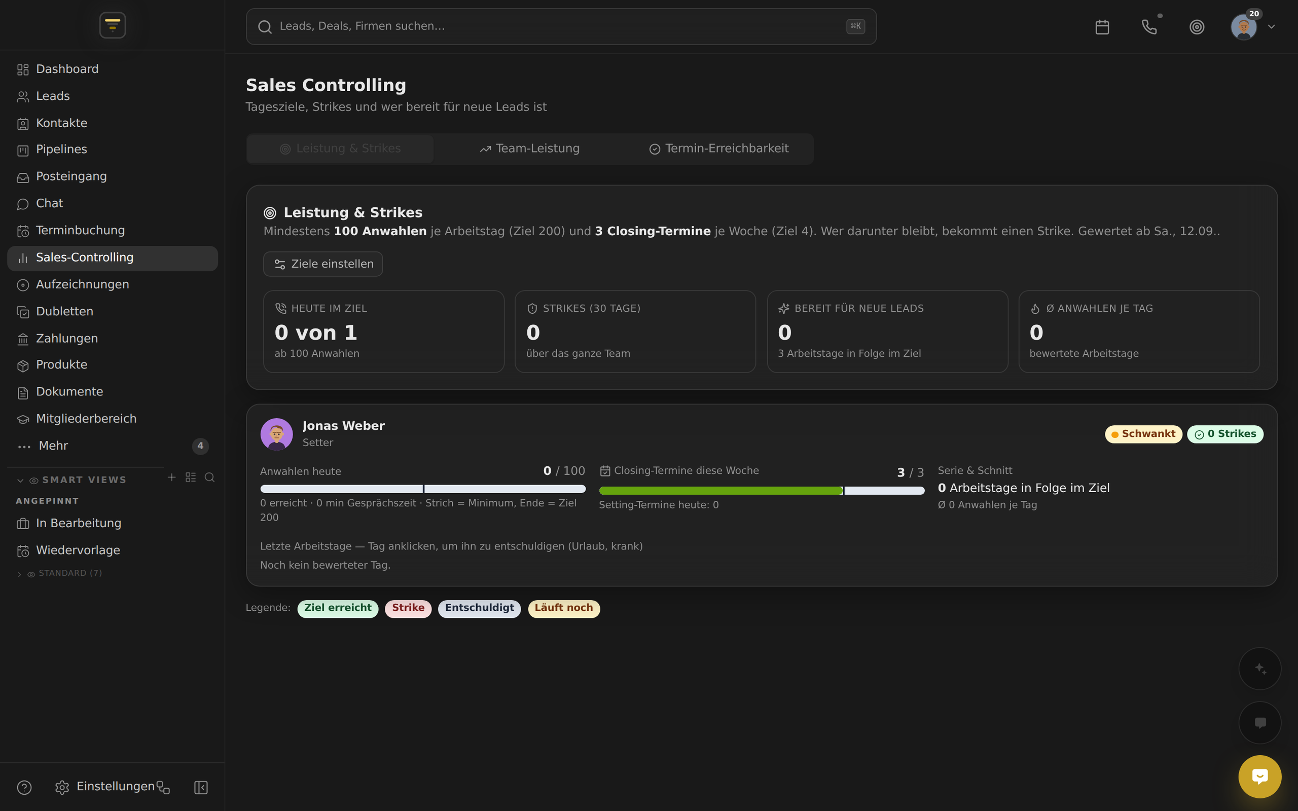 A real view of AM CRM: Goals · Strikes · Accountability
